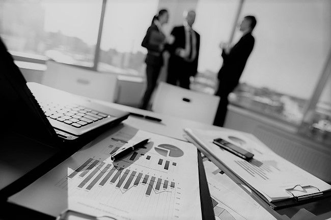 Advisors meeting in an office